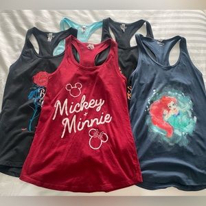 Women’s Disney Racerback tank lot (5). Size M